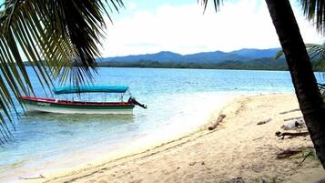 Private beach, white sand