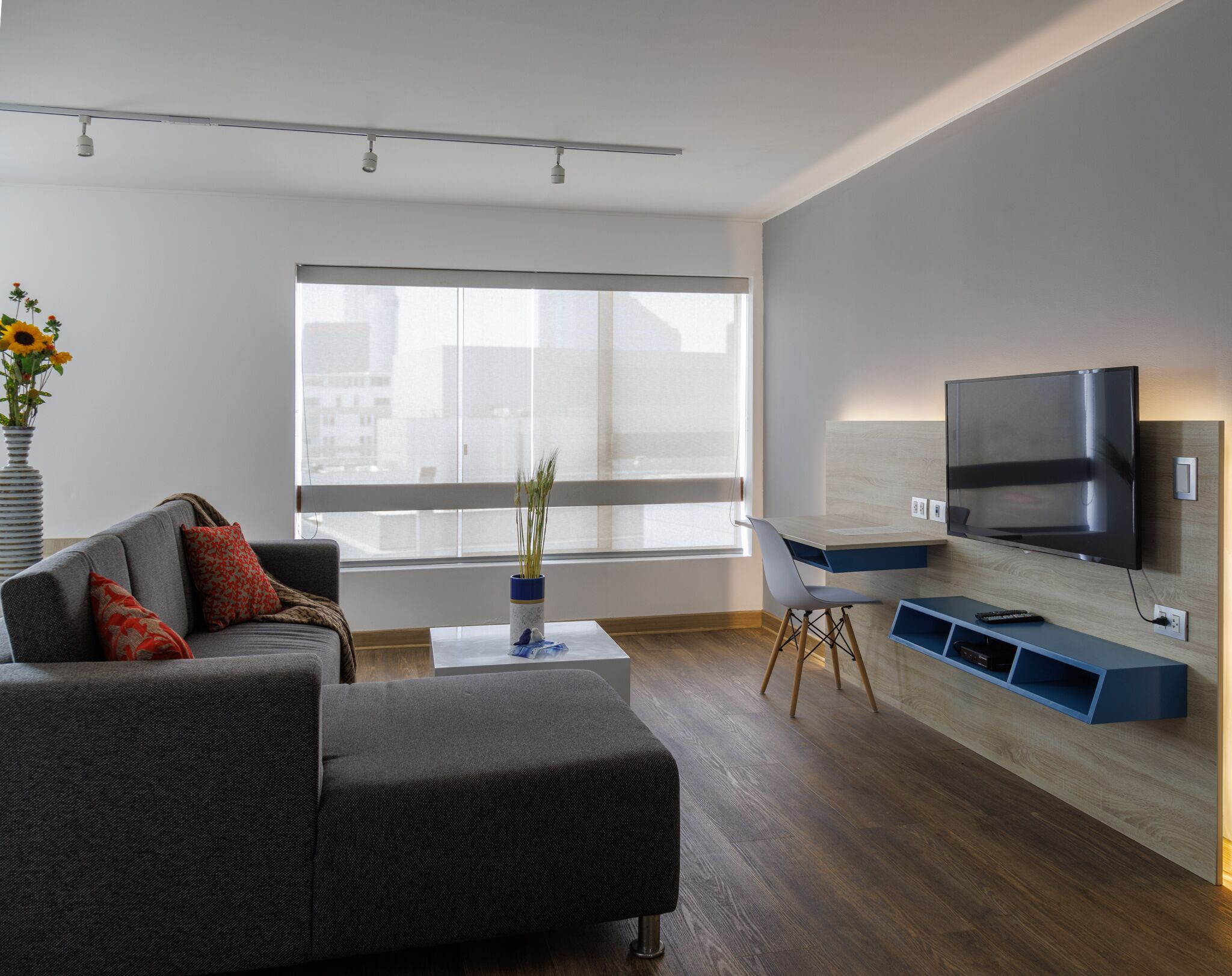 Family Apartment, 2 Bedrooms, City View | Living area | 40-inch flat-screen TV with cable channels, TV