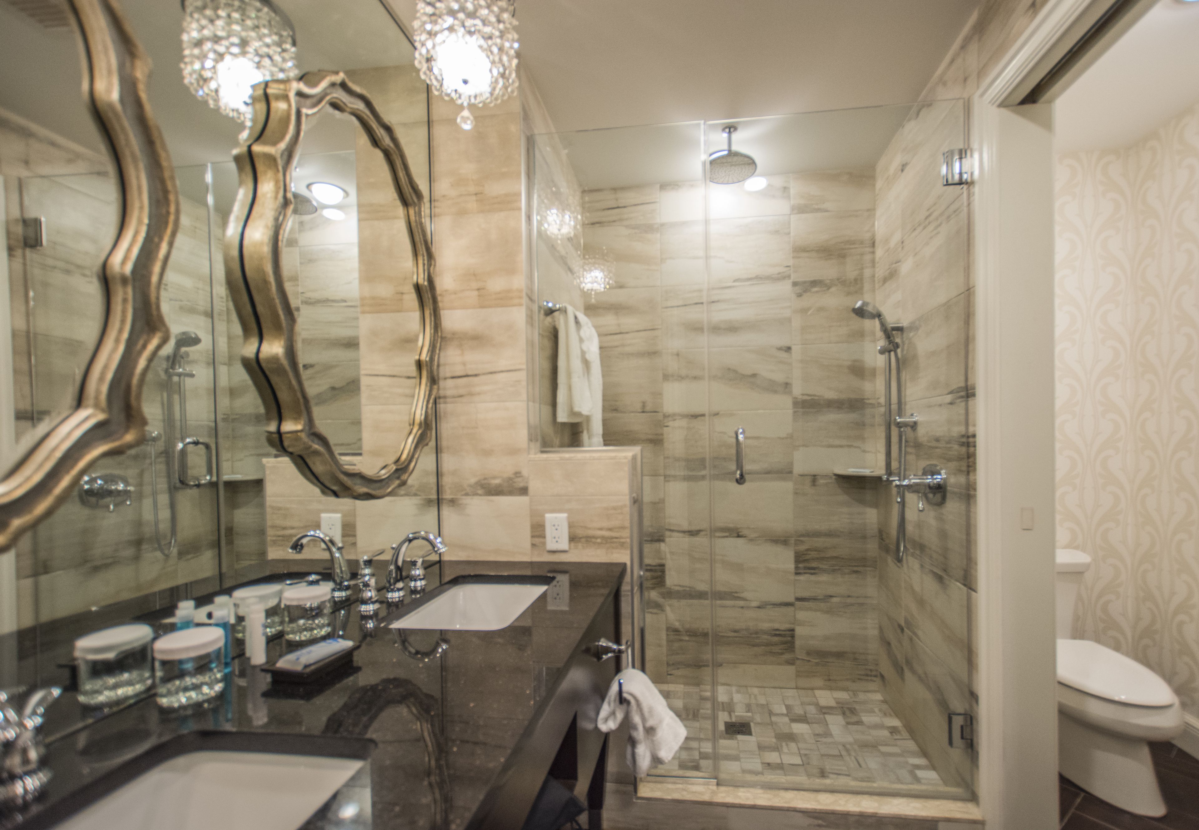 free toiletries, hair dryer, towels, soap