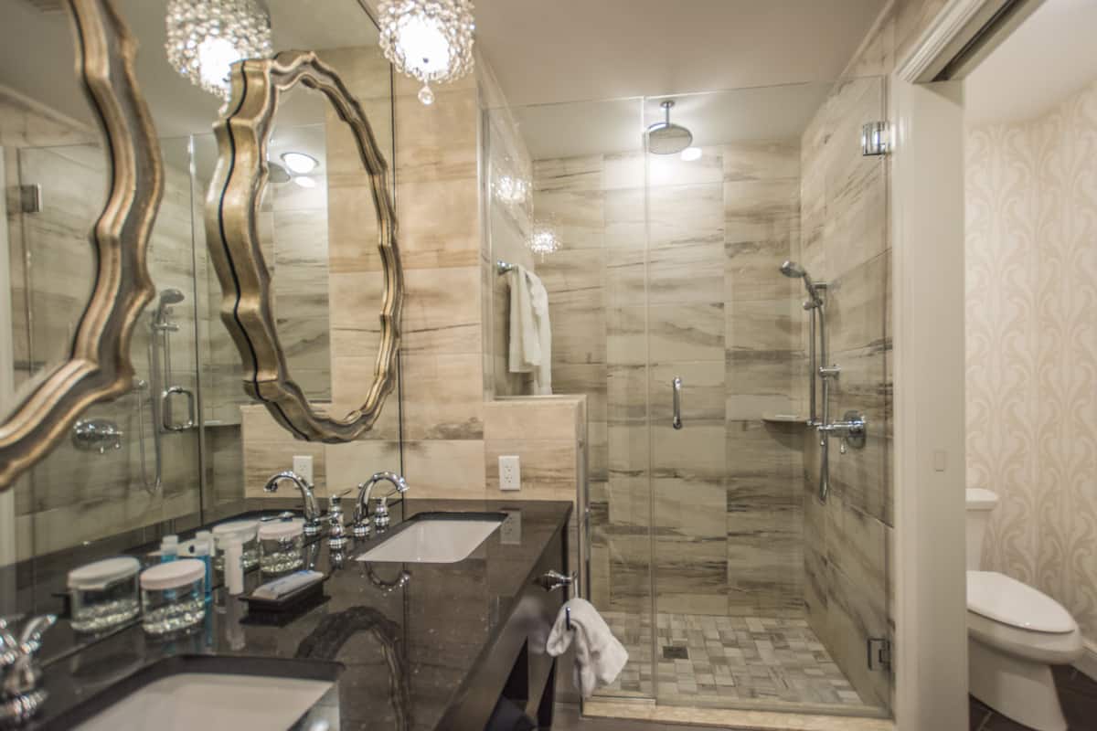 free toiletries, hair dryer, towels, soap