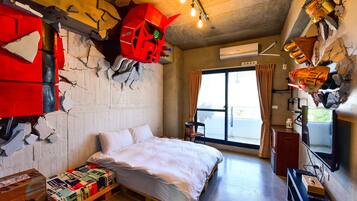 Premium bedding, desk, blackout curtains, iron/ironing board