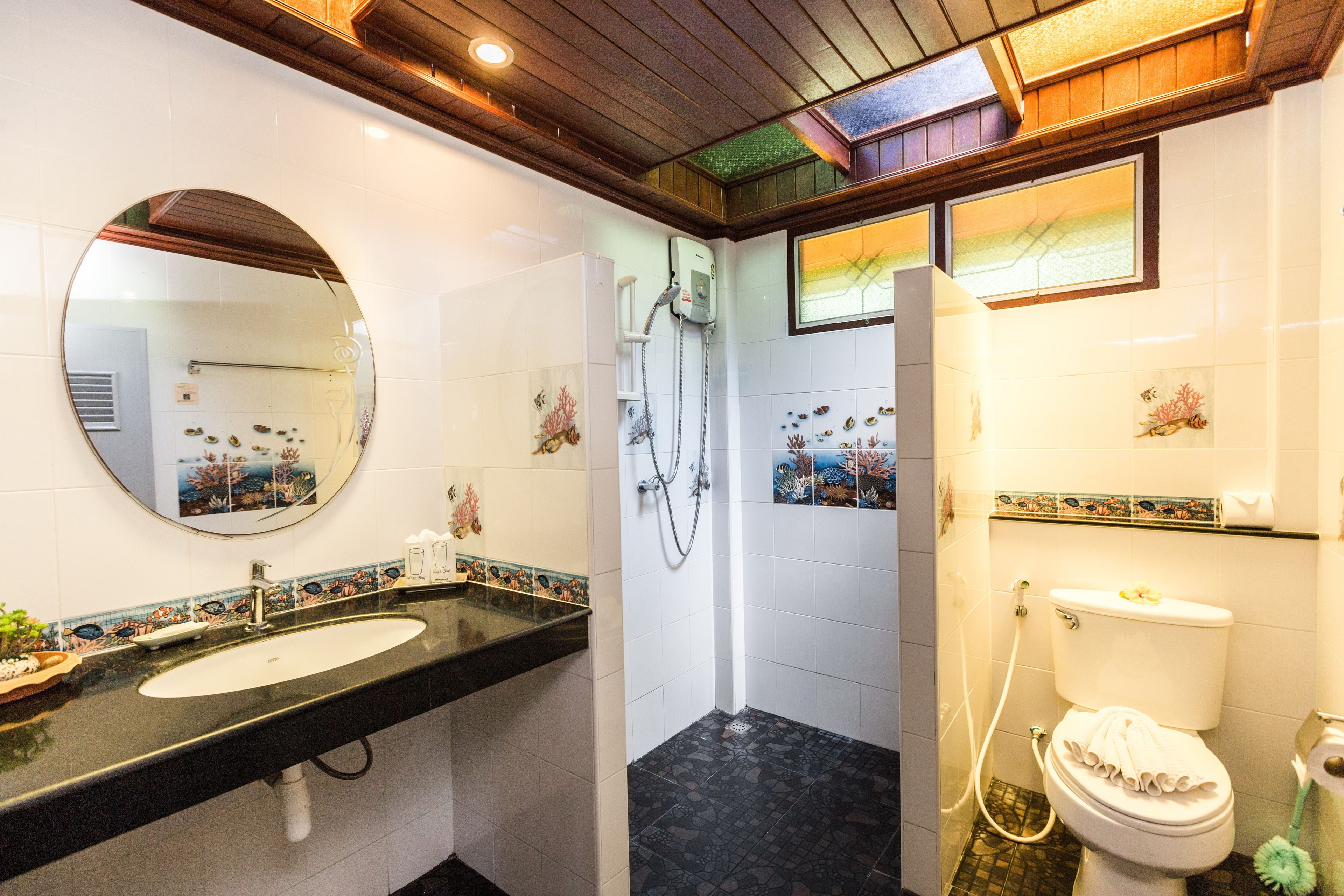 bungalow, beachfront | bathroom | combined shower/bathtub, free toiletries, hair dryer, bathrobes