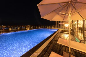 Outdoor pool, open 6:30 AM to 10:00 PM, pool umbrellas, pool loungers - Serene Beach Hotel Danang (Da Nang)