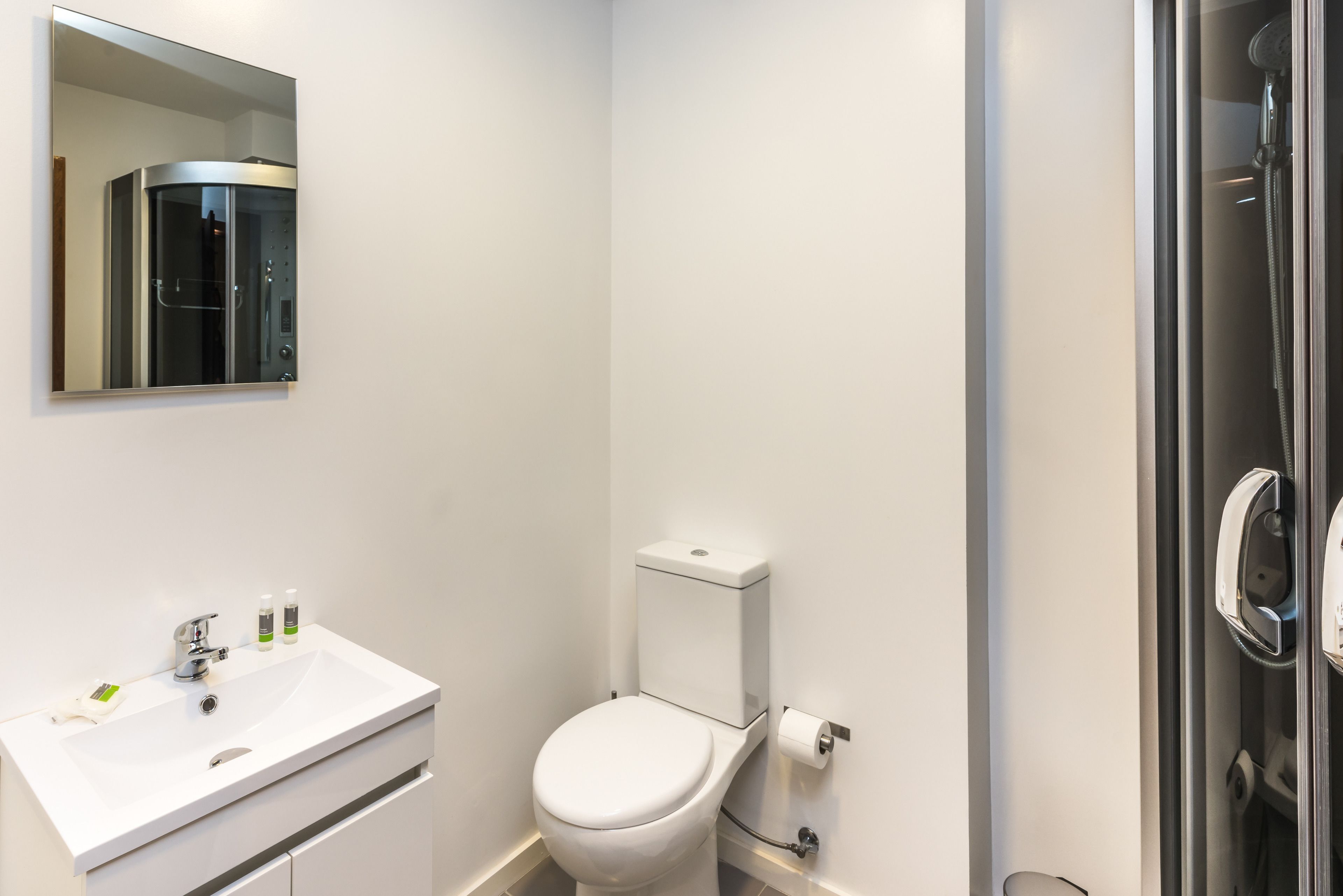 studio (double) | bathroom | shower, free toiletries, hair dryer, towels