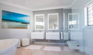 Separate bathtub and shower