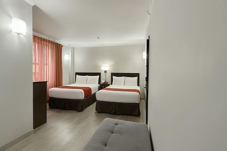 Standard Room, 2 Full Beds, Sofa, Non Smoking | In-room safe, desk, blackout drapes, iron/ironing board