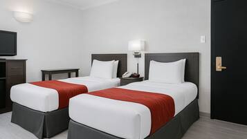 Standard Room, 2 Single Beds, Non Smoking | In-room safe, desk, blackout curtains, iron/ironing board