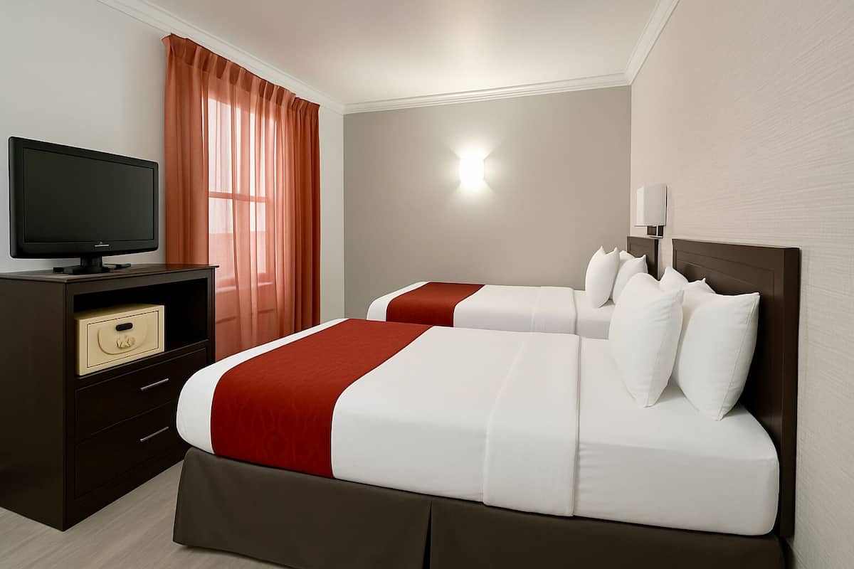 In-room safe, desk, blackout curtains, iron/ironing board