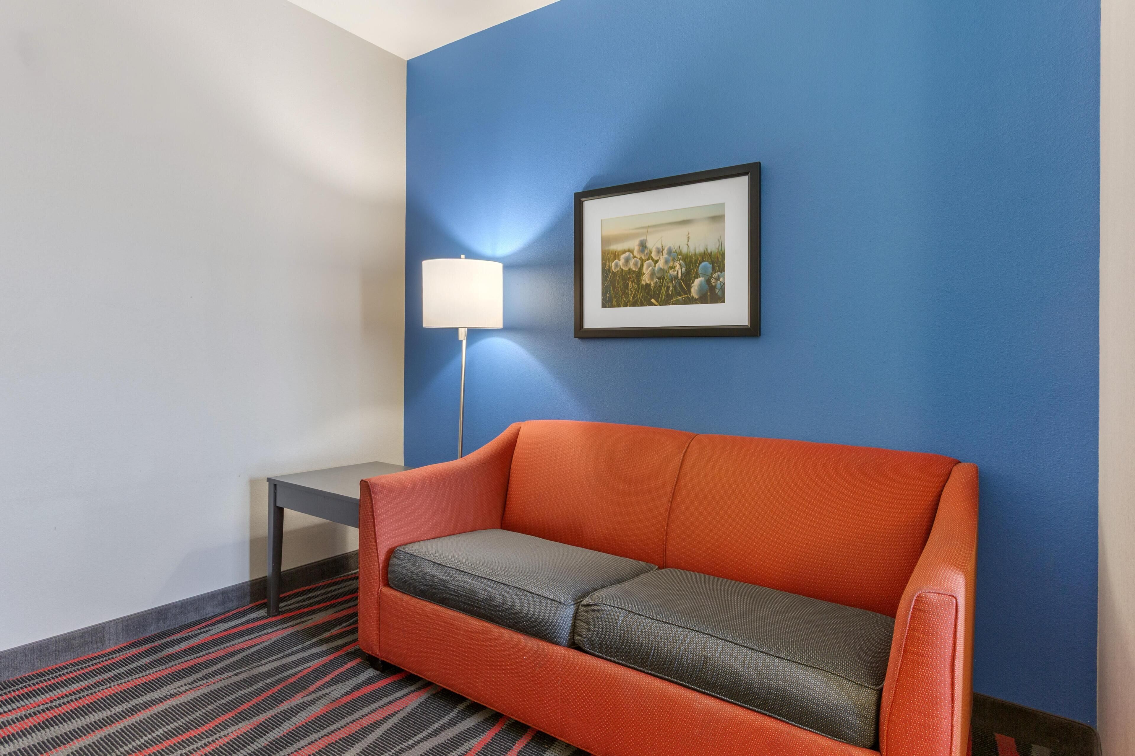 Suite, 1 King Bed, Accessible, Bathtub (with Sofabed) | 1 bedroom, premium bedding, pillowtop beds, in-room safe