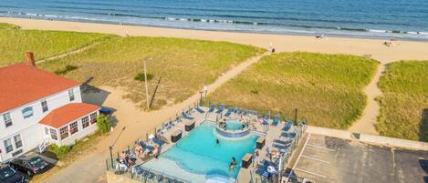 Outdoor pool, open 9 AM to 10 PM, sun loungers