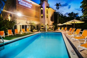 Outdoor pool, open 8:00 AM to 7:00 PM, free pool cabanas, pool umbrellas