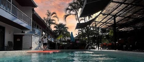 2 outdoor pools, pool umbrellas, sun loungers