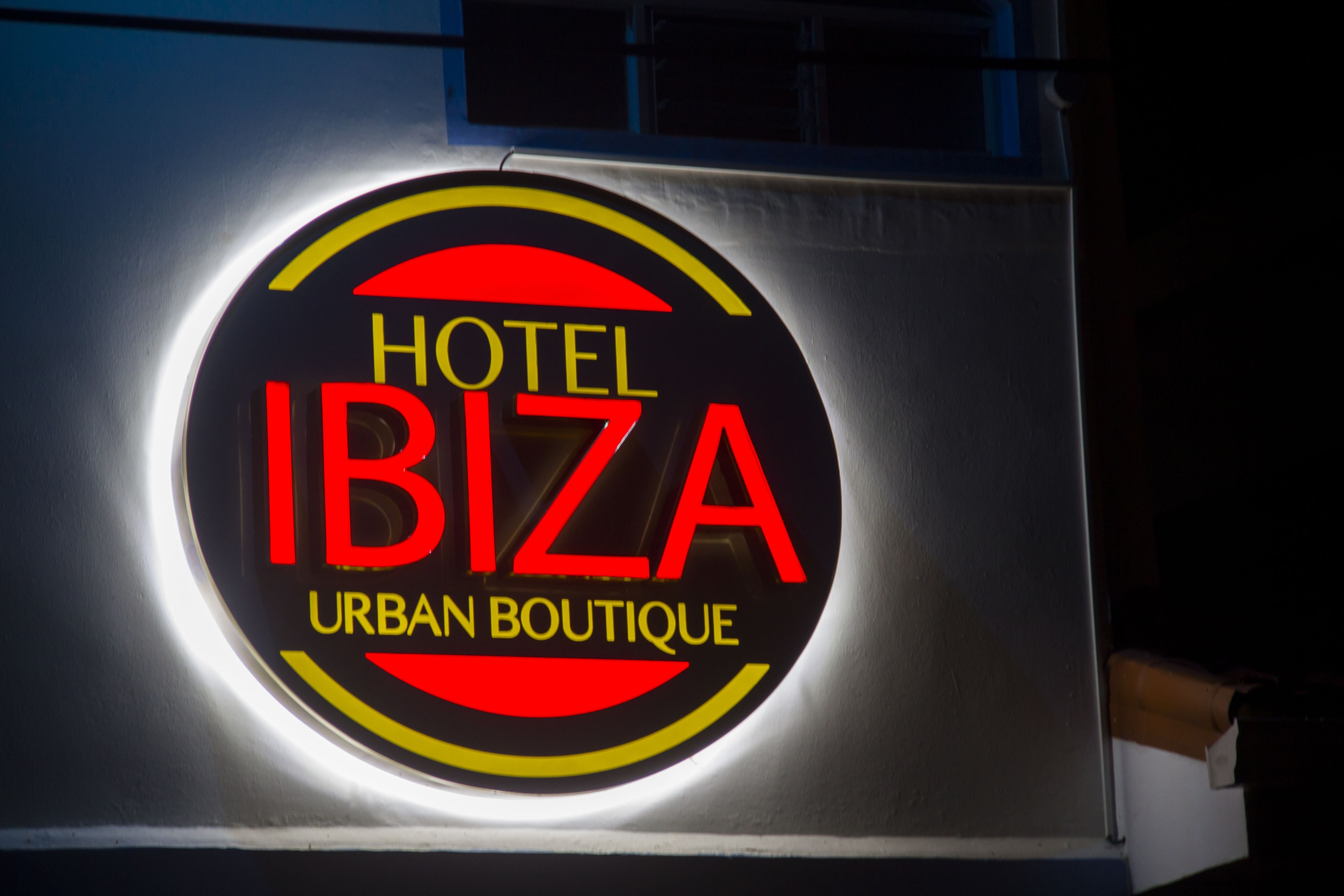 A sign for Hotel Ibiza Urban Boutique.