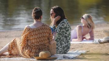 On the beach, kayaking, motor boating, fishing