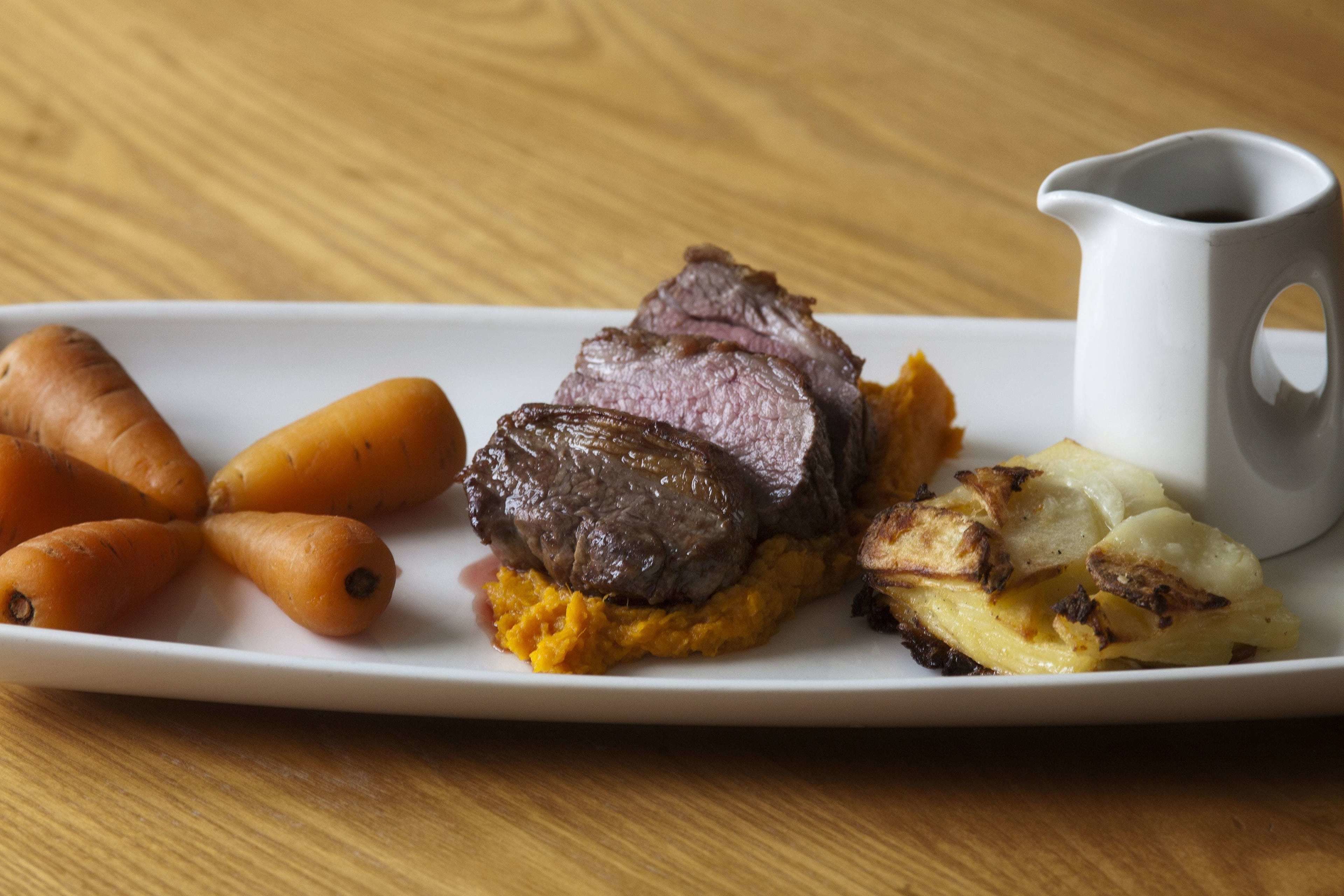 breakfast, lunch and dinner served