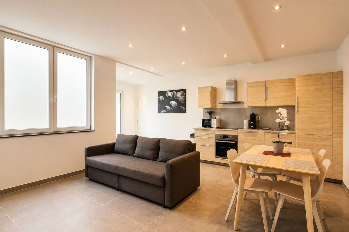 Apartment, 1 Bedroom, Terrace | Premium bedding, soundproofing, iron/ironing board, WiFi (free)