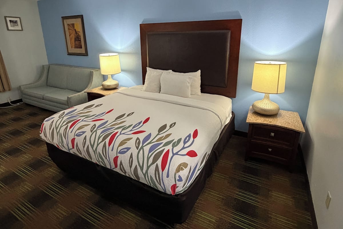 Habitación, 1 cama King size | Escritorio, wifi gratis, ropa de cama y acceso para silla de ruedas