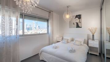 Premium Penthouse, 2 Bedrooms, Terrace, Beach View | 2 bedrooms, premium bedding, in-room safe, iron/ironing board