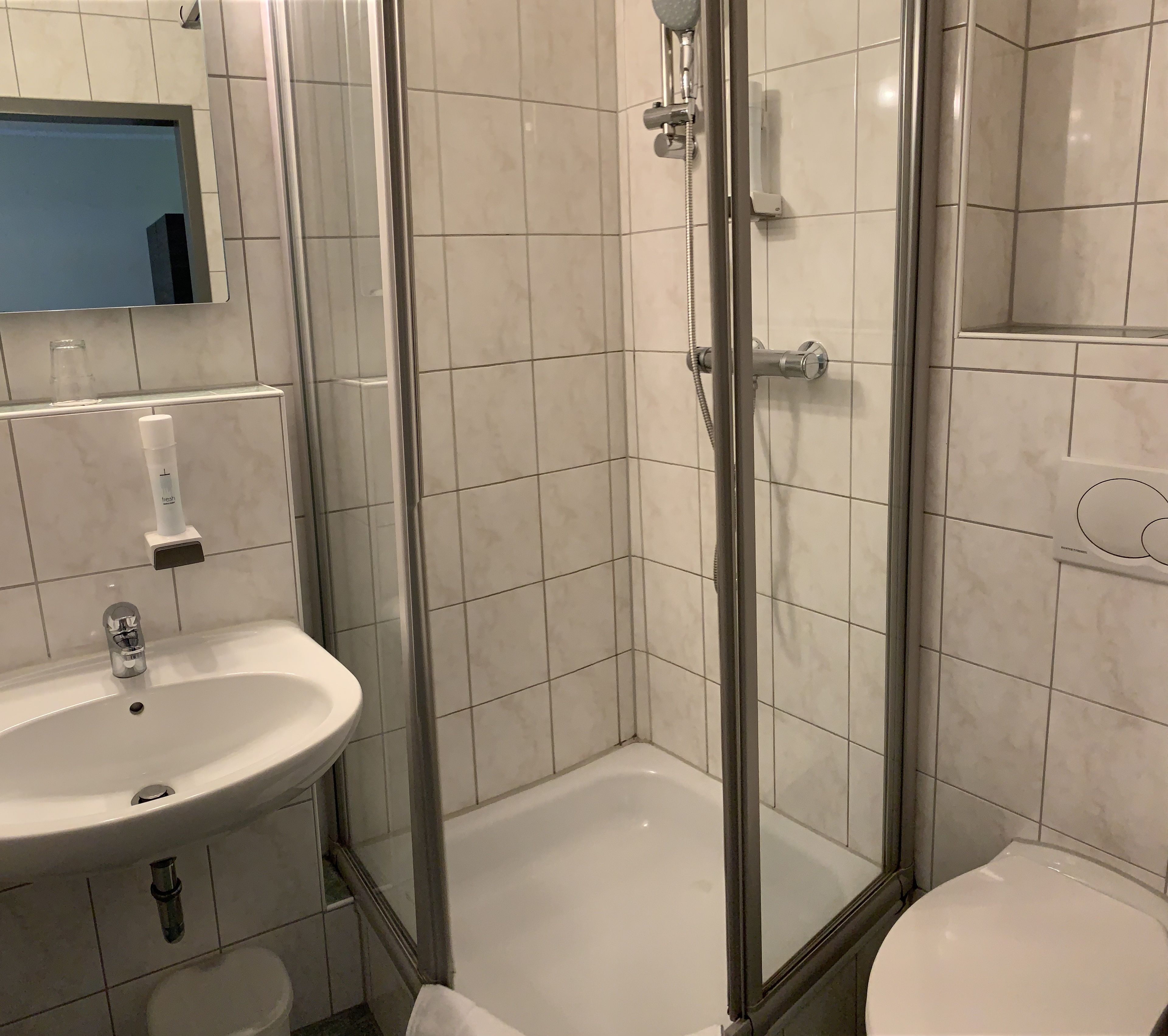 single room | bathroom | hair dryer, towels