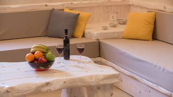 Panoramic-Villa, 1 Schlafzimmer, Whirlpool | 1 Schlafzimmer, Zimmersafe, Verdunkelungsvorhänge