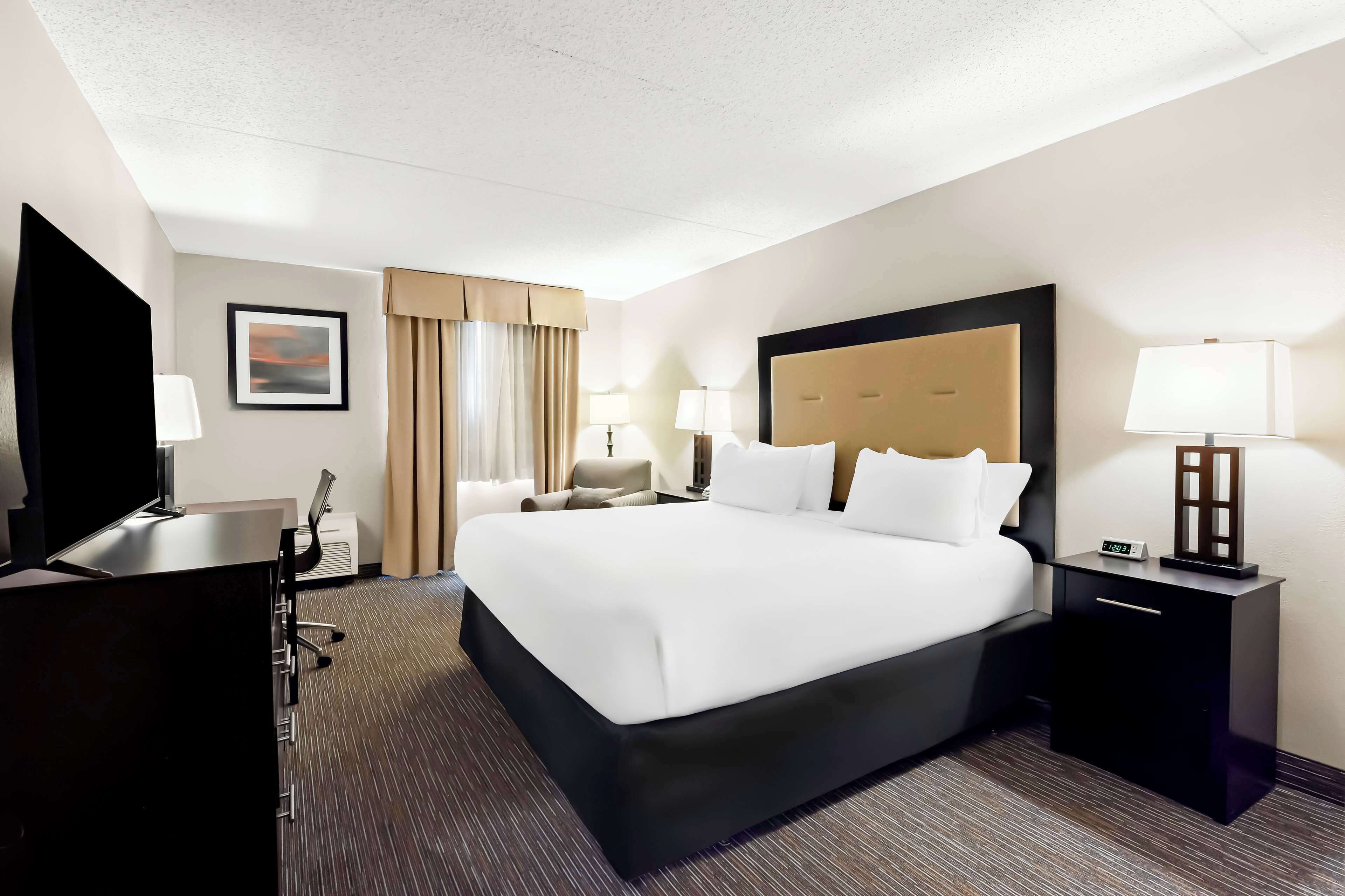 ルーム キングベッド 1 台 | セーフティボックス (室内)、デスク、アイロン / アイロン台、WiFi (無料)