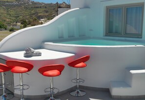Villa, 2 Bedrooms, Jetted Tub | Terrace/patio - Drops villas (Santorini)