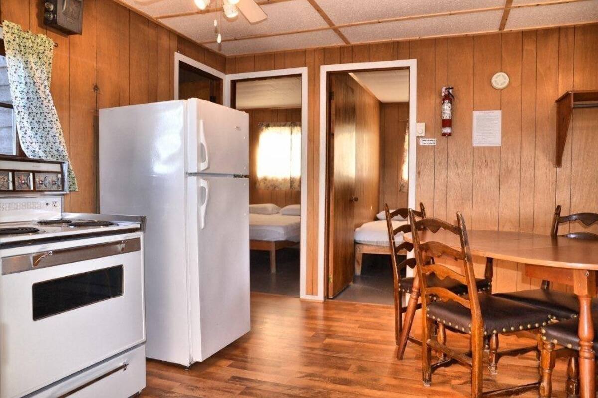 Ferienhütte, 2 Schlafzimmer, Küche, Seeblick | Wohnbereich