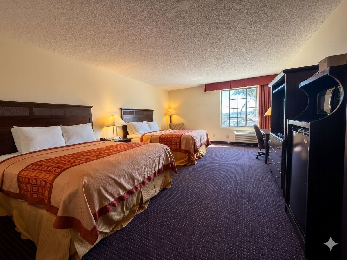 Chambre Standard double, 2 grands lits, non-fumeur | Bureau, fer et planche à repasser, accès au Wi-Fi (inclus)