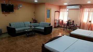 Chambre Deluxe | Coin séjour | Télévision LED de 30 pouces avec chaßnes par satellite