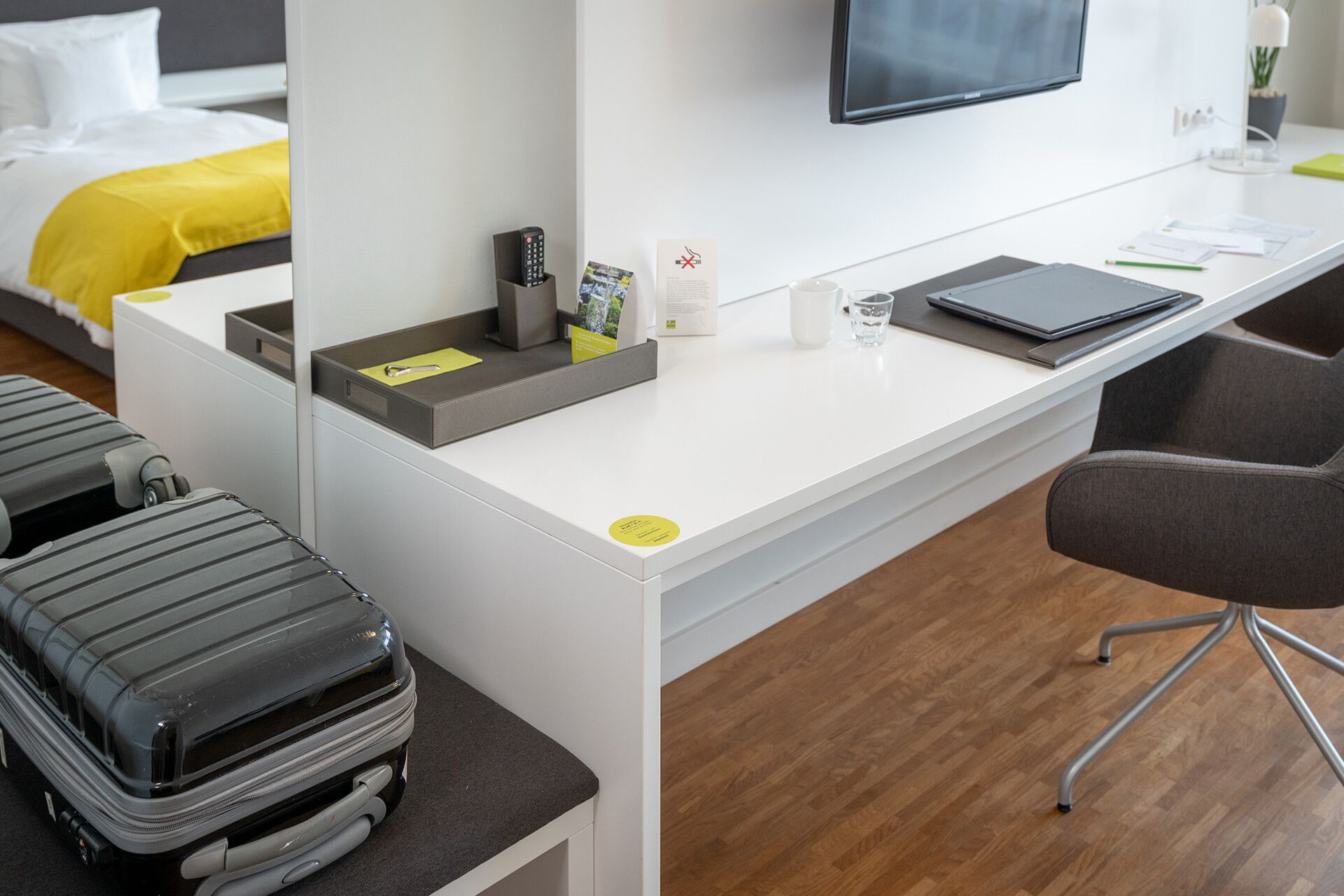 comfort double or twin room (kitchenette on request) | 1 bedroom, desk, blackout curtains, soundproofing