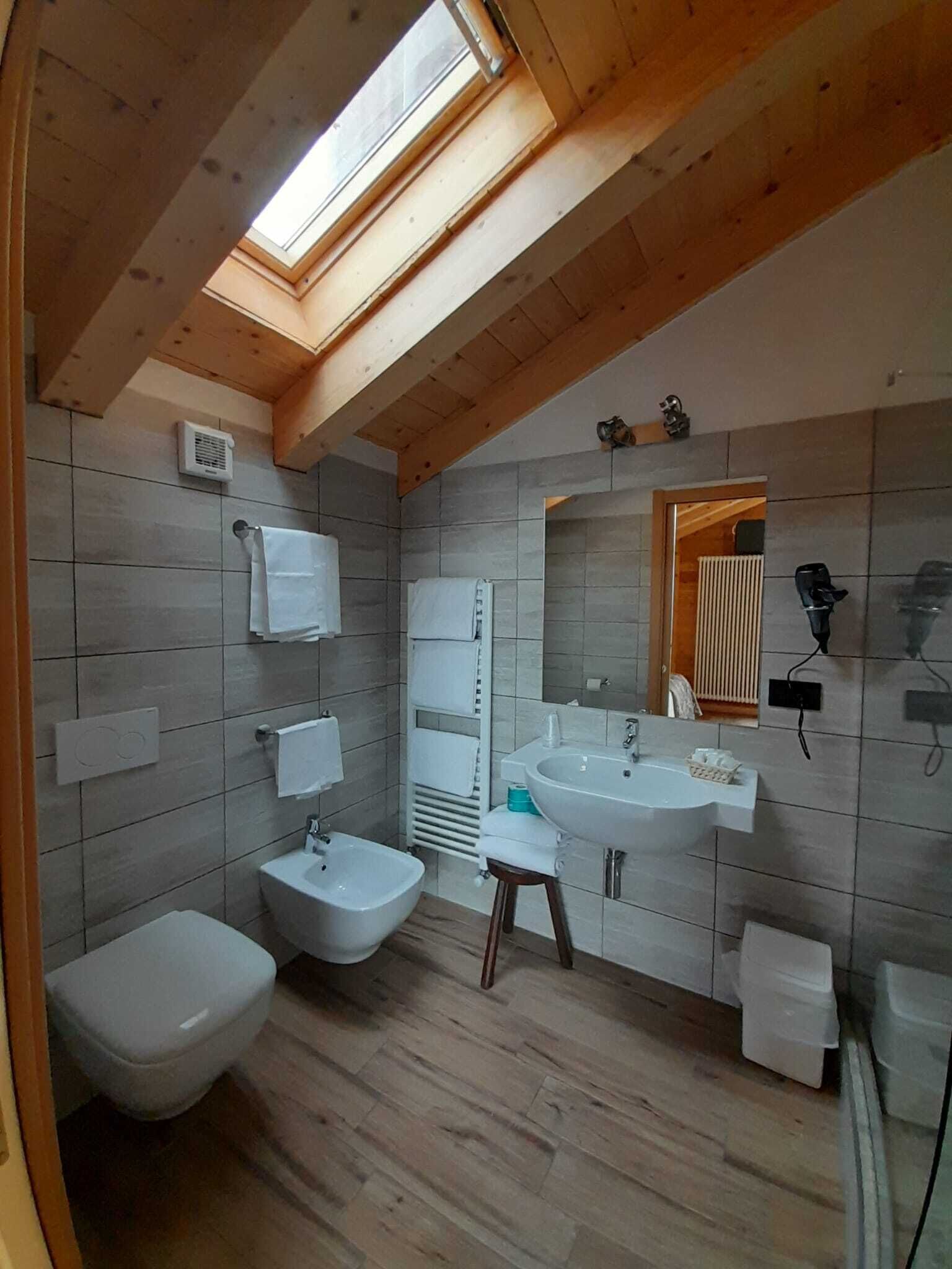 family room | bathroom | shower, free toiletries, hair dryer, slippers