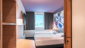 Zweibettzimmer, Nichtraucher | Schreibtisch, Verdunkelungsvorhänge, schallisolierte Zimmer