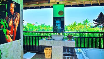 别墅, 1 间卧室, 私人游泳池 | 花园景观