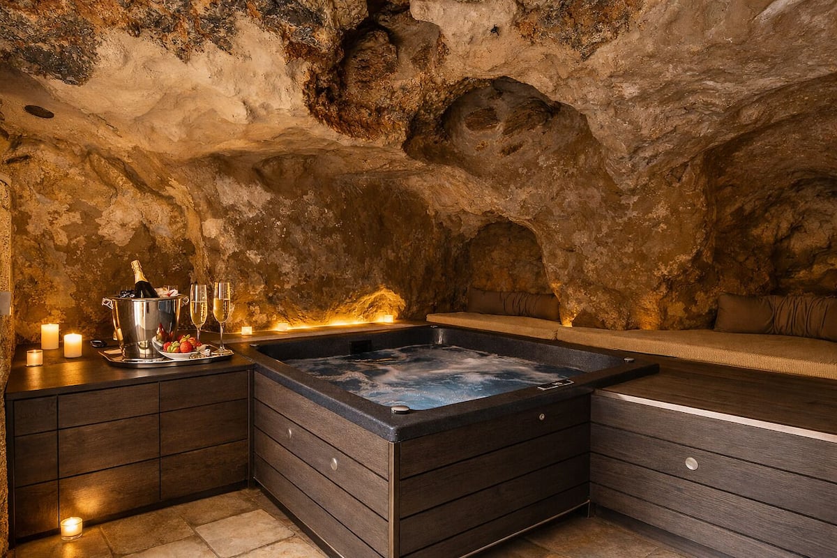 Domus Secreto Private Cave Jacuzzi | Jetted bathtub