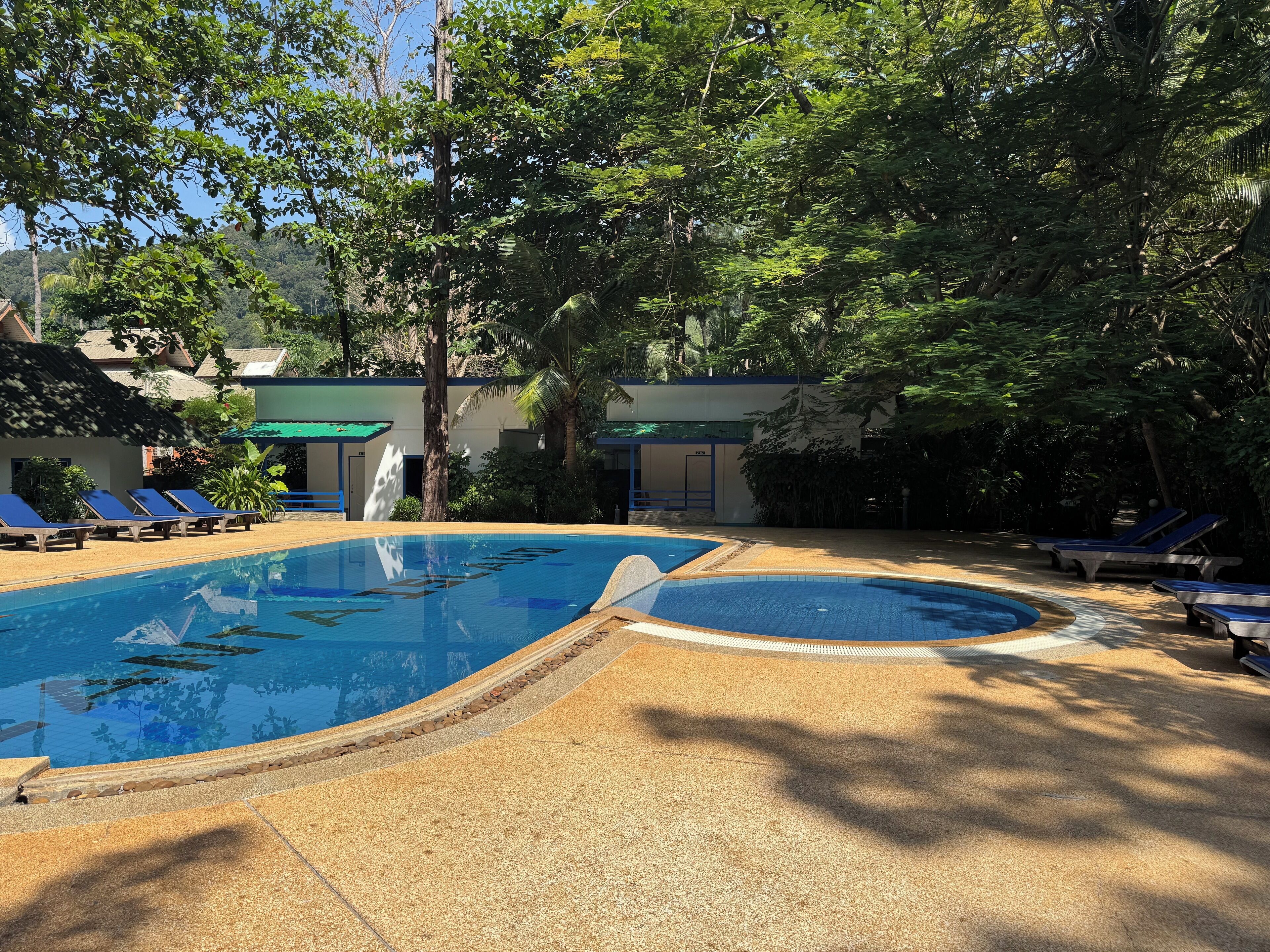 Outdoor pool, open 8:00 AM to 8:00 PM, sun loungers