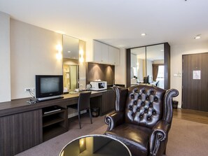 Minibar, in-room safe, desk, blackout curtains