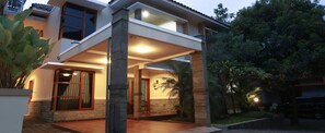 Front of property - evening/night - Kuldesak Villas (Bandung)