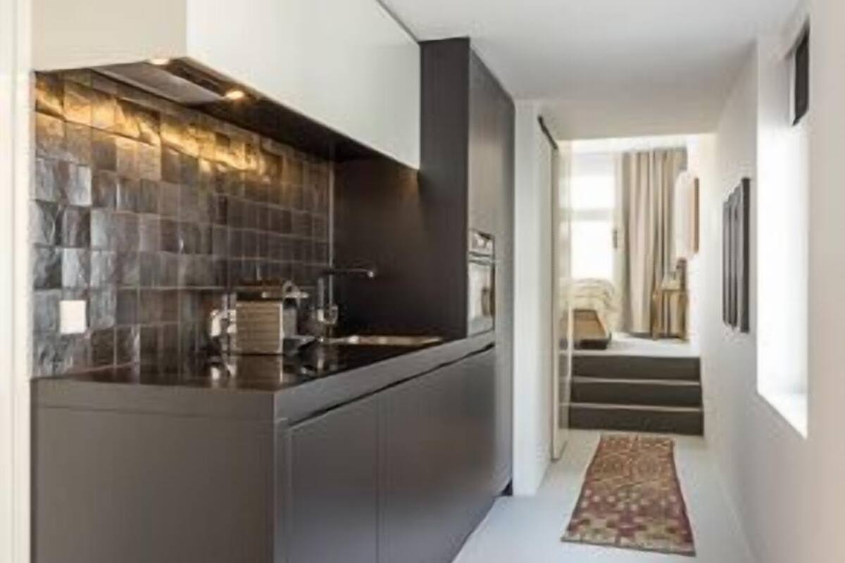 private kitchen | fridge, microwave, oven, stovetop