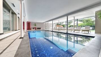 Indoor pool, outdoor pool, open 6:00 AM to 8:00 PM, sun loungers