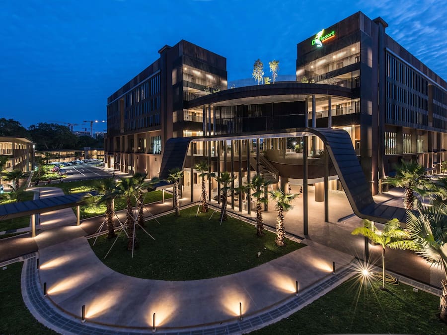 Front of property – evening/night