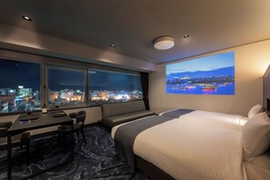 ラグジュアリー ツインルーム ダブルベッド 2 台 禁煙 シティビュー | 部屋からの景観