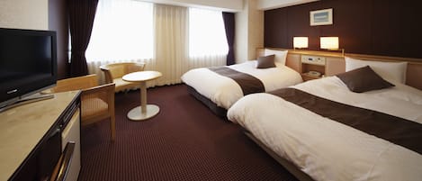Desk, free WiFi, bed sheets