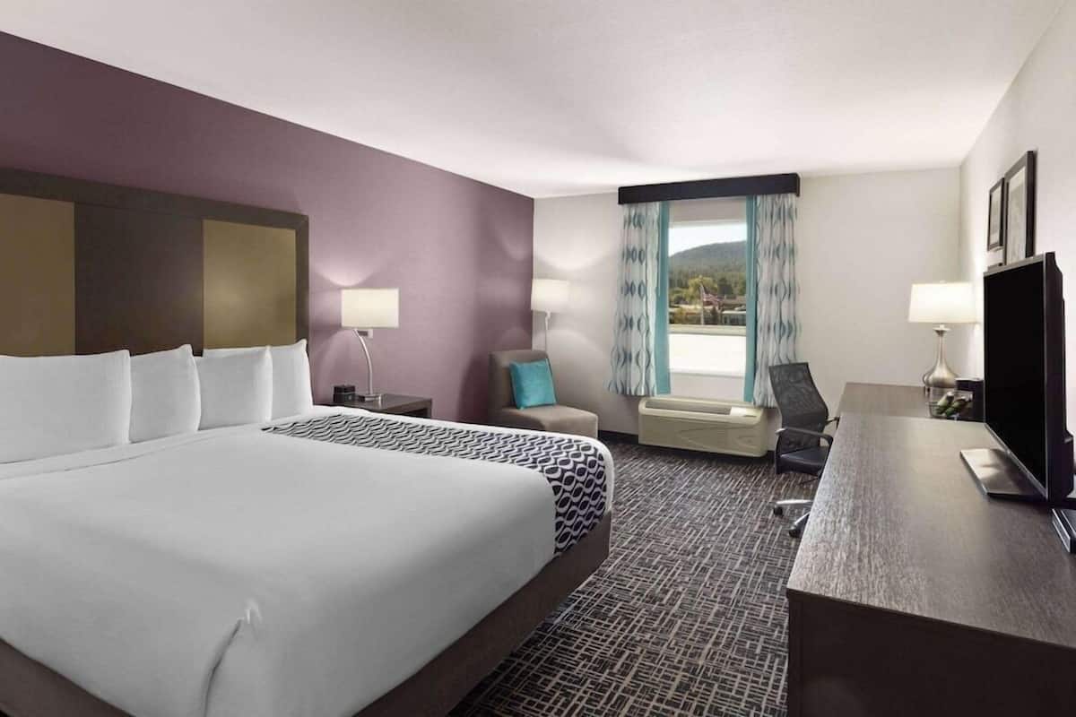 Premium bedding, pillow-top beds, desk, blackout curtains