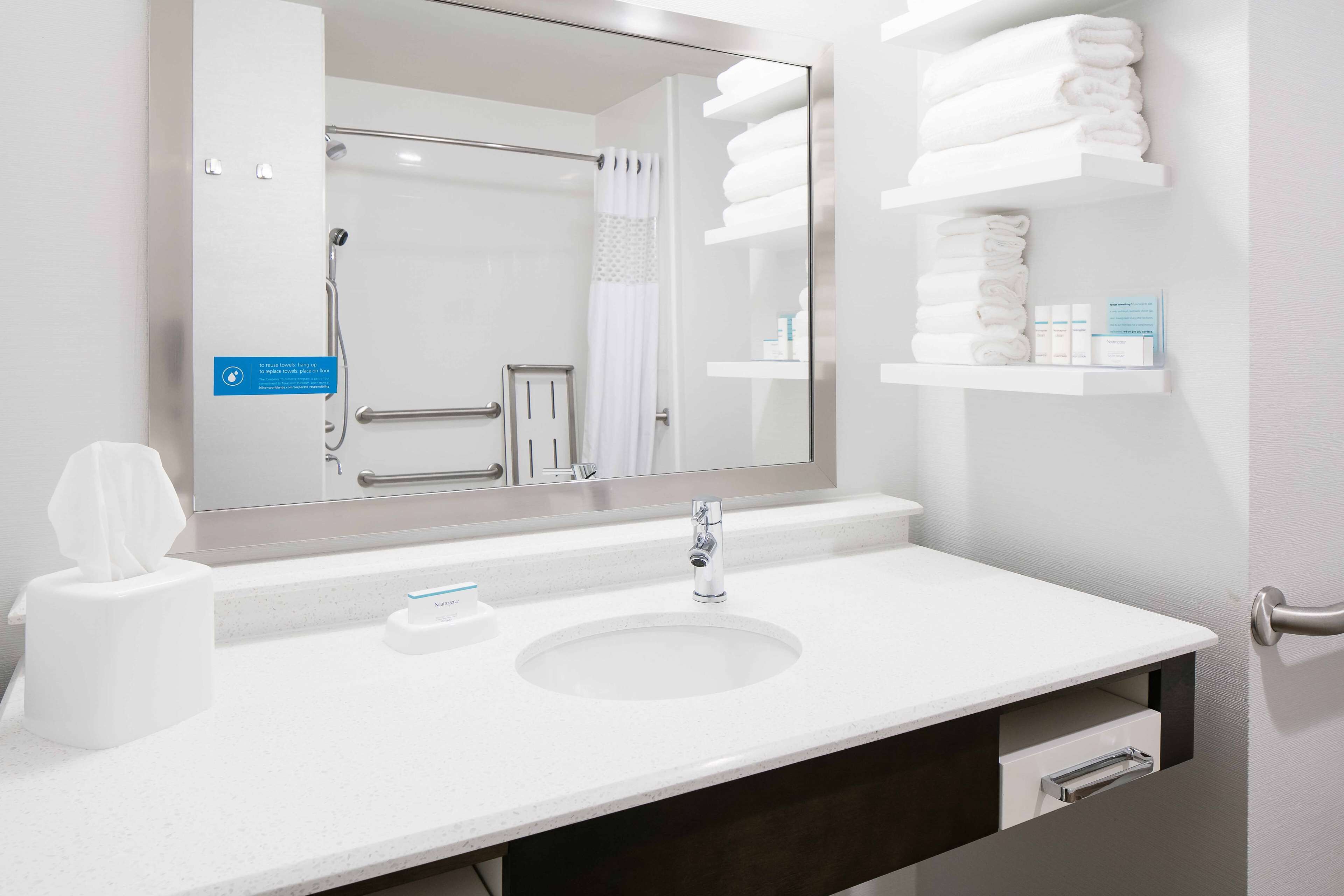 room, 1 king bed, non smoking, refrigerator & microwave | bathroom | free toiletries, towels