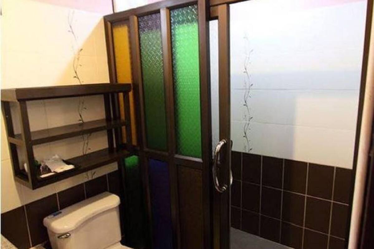 shower, free toiletries, hair dryer, slippers