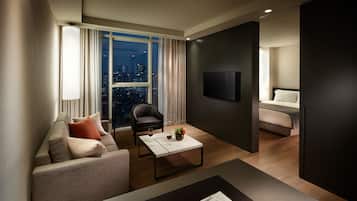 Premium bedding, down duvets, in-room safe, desk