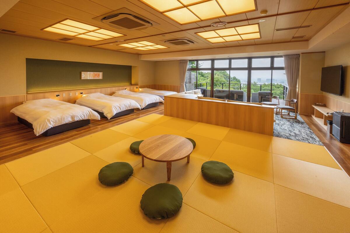 Kamer, niet-roken, terras (Japanese Modern) | Een kluis op de kamer, gratis wifi, beddengoed