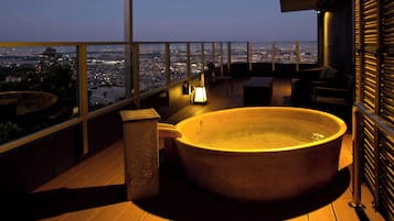 Japanese Modern Room with Open-Air Bath | Bathroom | Hair dryer, electronic bidet
