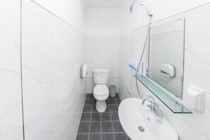 Deluxe Quadruple Room | Bathroom | Shower, free toiletries, hair dryer