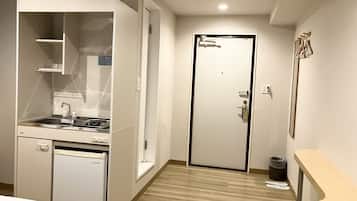Quarto casal, 1 cama de casal, para não fumantes, cozinha americana | Cozinha americana privada | Geladeira, chaleira elétrica